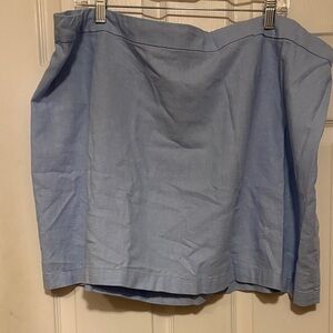 Light Blue Women's Linen Blend Skirt